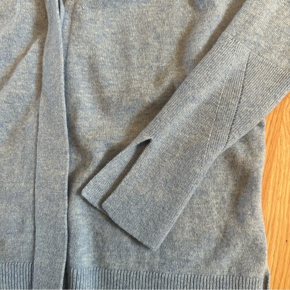 3.1 phillip lim XS sky blue cashmere cardigan with hidden buttons side slit - Picture 5 of 11